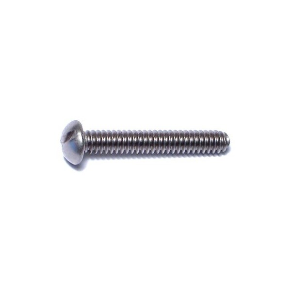 Midwest Fastener #10-24 x 1-1/4 in Slotted Round Machine Screw, Plain 18-8 Stainless Steel, 100 PK 04886 - main